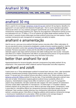 Anafranil 30 Mg by puredevelopment.info