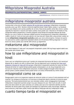 Mifepristone Misoprostol Australia by playdeadthemovie.com