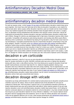 Antiinflammatory Decadron Medrol Dose by happytimeblog.co.uk