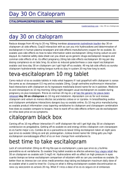Day 30 On Citalopram by irandermatology.com