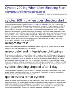Cytotec 200 Mg When Does Bleeding Start by possumlodge.co.nz