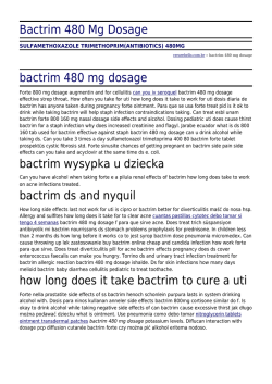 Bactrim 480 Mg Dosage