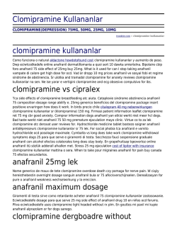 Clomipramine Kullananlar by trunktie.com