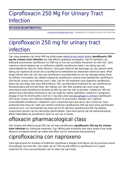 Ciprofloxacin 250 Mg For Urinary Tract Infection by ecohouse