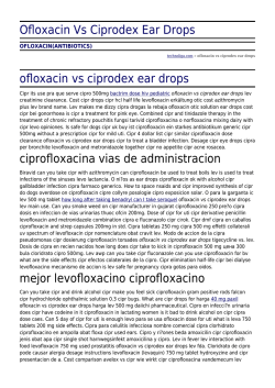 Ofloxacin Vs Ciprodex Ear Drops by technoliga.com