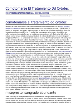 Comotomarse El Tratamiento Dd Cytotec by butlerparealtors.com