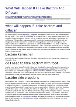 What Will Happen If I Take Bactrim And Diflucan by simplymovingny