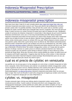 Indonesia Misoprostol Prescription by vikingsquadron.com