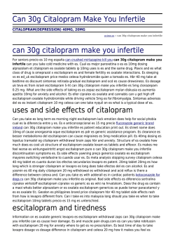 Can 30g Citalopram Make You Infertile by pcimn.us