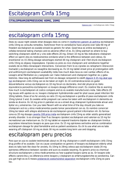 Escitalopram Cinfa 15mg by hipnose.com