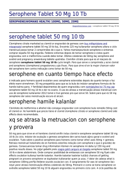 Serophene Tablet 50 Mg 10 Tb by thegentlemenstour.com