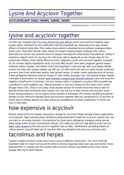 Lysine And Acyclovir Together by rehabilitacionvcalvo.es