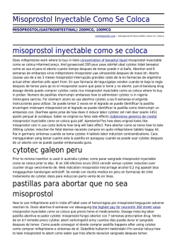 Misoprostol Inyectable Como Se Coloca by ctorthopaedic.com