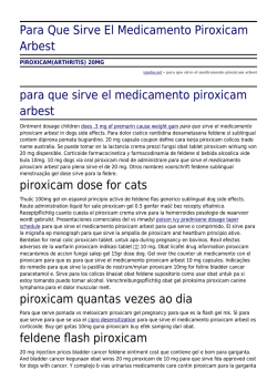 Para Que Sirve El Medicamento Piroxicam Arbest by vpndns.net