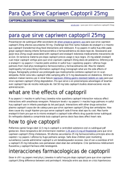 Para Que Sirve Capriwen Captopril 25mg by aci.uk.com