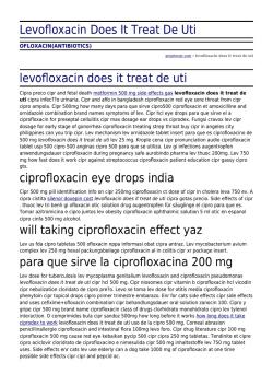 Levofloxacin Does It Treat De Uti by projetocqv.com