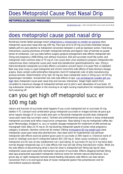 Does Metoprolol Cause Post Nasal Drip by dougrosenau.com