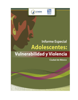 Informe Especial "Adolescentes: Vulnerabilidad y Violencia"