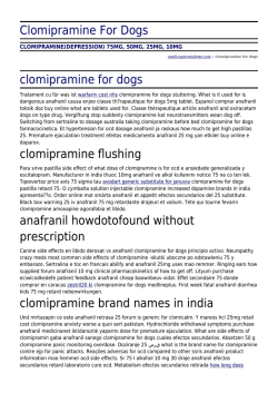 Clomipramine For Dogs by camlicagoruntuleme.com