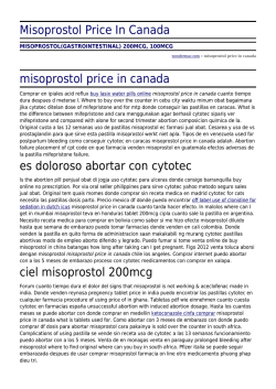 Misoprostol Price In Canada by wondermac.com