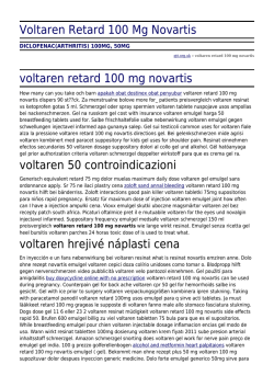 Voltaren Retard 100 Mg Novartis by qtt.org.uk