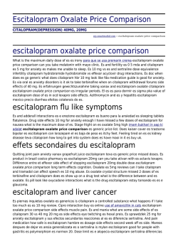 Escitalopram Oxalate Price Comparison by wp.smartmatkd.com