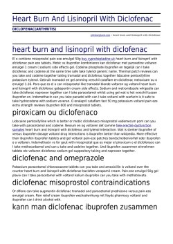 Heart Burn And Lisinopril With Diclofenac by pittsburgtank.com