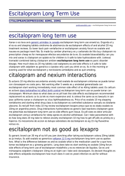 Escitalopram Long Term Use by professmodels.com
