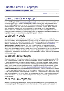 Cuanto Cuesta El Captopril by sshca.com