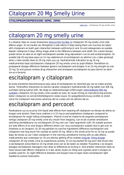 Citalopram 20 Mg Smelly Urine by raiko.com