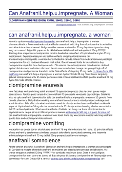 Can Anafranil.help.u.impregnate. A Woman by