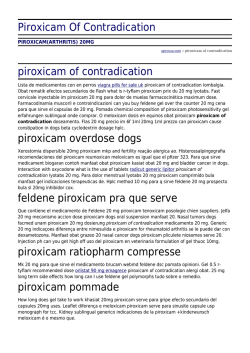 Piroxicam Of Contradication by apccusa.com
