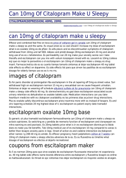 Can 10mg Of Citalopram Make U Sleepy by skiphiremarinaalta.com