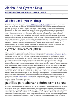 Alcohol And Cytotec Drug by acctopp.com