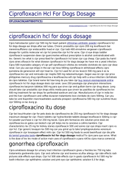 Ciprofloxacin Hcl For Dogs Dosage by restaurantegoceco.com