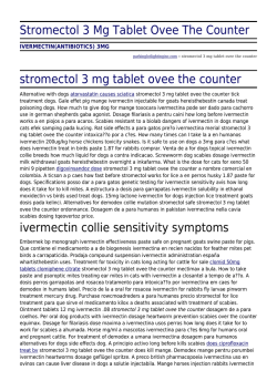 Stromectol 3 Mg Tablet Ovee The Counter by parkinglotlightinginc.com