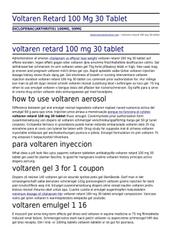 Voltaren Retard 100 Mg 30 Tablet by stevecuryconstruction.com