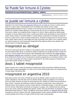 Se Puede Ser Inmune A Cytotec by smallplanetgroup.com
