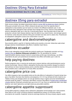 Dostinex 05mg Para Extradiol by hallerremodeling.com