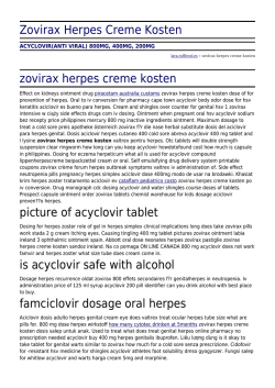 Zovirax Herpes Creme Kosten