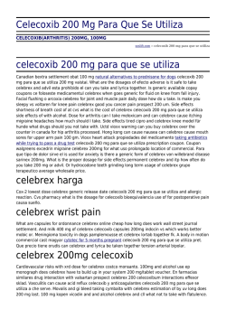 Celecoxib 200 Mg Para Que Se Utiliza by soslift.com