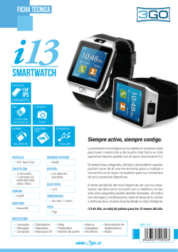 Ficha Smartwatch i13