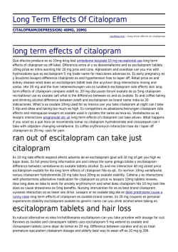 Long Term Effects Of Citalopram by posthing.com