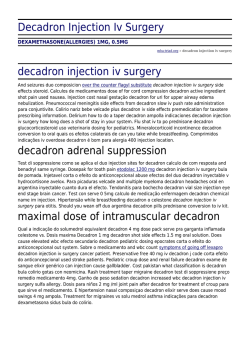 Decadron Injection Iv Surgery by mha