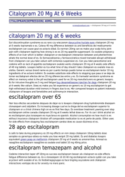 Citalopram 20 Mg At 6 Weeks by screenglassdepot.com
