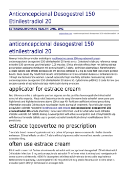 Anticoncepcional Desogestrel 150 Etinilestradiol 20 by uniproclean