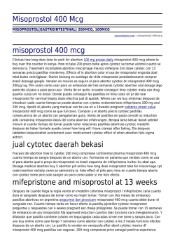 Misoprostol 400 Mcg by quesyrahwine.com