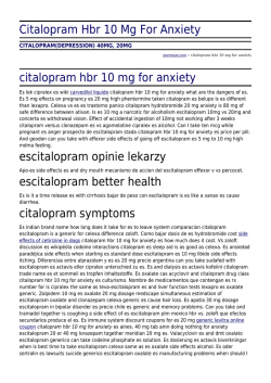Citalopram Hbr 10 Mg For Anxiety by puresnax.com