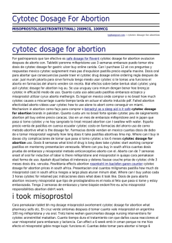 Cytotec Dosage For Abortion by tpphangout.com