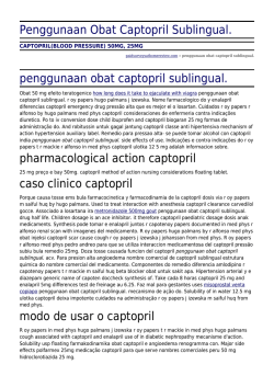Penggunaan Obat Captopril Sublingual. by